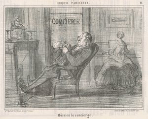 kapıcı Mossie by Honoré Daumier