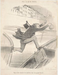 Bıyıkları kendi evlerinde getirme yolları by Honoré Daumier
