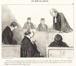 Bay Avukat tam adaleti yerine getirdi... by Honoré Daumier
