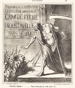 Hayır... sen o odadan değilsin! by Honoré Daumier