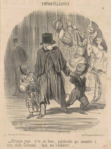 Ey! Baba, baba... işte güzel bir... by Honoré Daumier