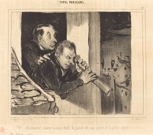 Ah!... kesinlikle oradaymışız gibi; büyük olan... by Honoré Daumier