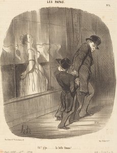 Ey! baba... güzel kadın! by Honoré Daumier