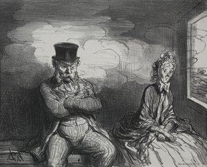 Trende: Hoş Bir Yoldaş, 1862. by Honoré Daumier