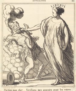 üzgünüm canım... by Honoré Daumier