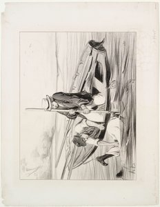 Parisli Kayıkçılar, levha 14: Denize Adam Düştü by Honoré Daumier