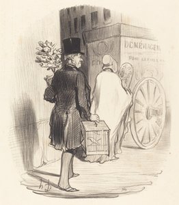 Parisli başka bir semte taşınıyor... by Honoré Daumier