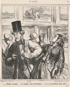 Konuşalım madam... bu çıplaklıklar iğrenç... by Honoré Daumier