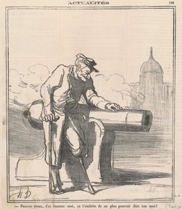 Zavallı yaşlı! Sen de benim gibisin... by Honoré Daumier