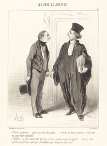 Kayboldu, efendim... her bakımdan kayıp... by Honoré Daumier