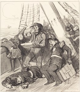 Düşünmeyen birkaç Ulusal Muhafız... by Honoré Daumier
