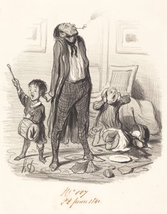 Bir eklog oluşturan klasik şair... by Honoré Daumier