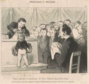 Matematikte Birinci Büyük Ödül, M. Cabuchet by Honoré Daumier