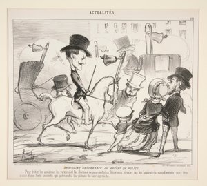 Polis Valisinin Sonraki Emri. (Kazaları önlemek için by Honoré Daumier