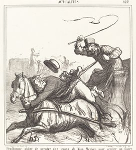 Prudhomme ders almak zorunda kaldı... by Honoré Daumier