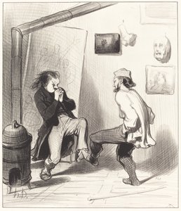 Son şövalesini yaktığımızda! by Honoré Daumier