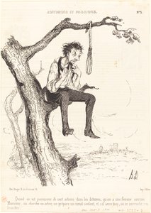 Yüz hisseye sahip olduğunuzda... by Honoré Daumier