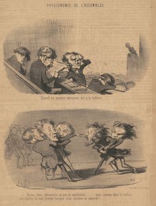 Podyumda sıkıcı bir konuşmacı olduğunda by Honoré Daumier