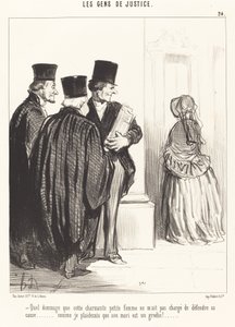 Ne yazık ki bu güzel kadın... by Honoré Daumier