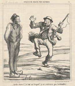 Ne şans! Bir ucube öldürdüm! by Honoré Daumier
