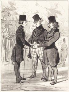 Ne mutlu bir buluşma!... Bu... by Honoré Daumier