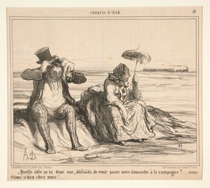 Adelaide, gelip geçmek için ne gibi bir fikrin vardı? by Honoré Daumier