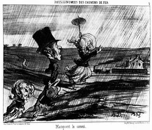 Demiryolu fizyonomileri. Konvoyu kaçırmak: Honore Daumier