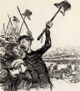 Ratapoil ve ekibi: Yaşasın İmparator!, 1851. by Honoré Daumier