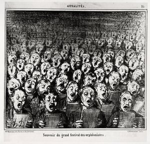 Orpheonistlerin büyük festivalinin anılması. Illustration d