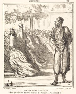 Bir bakkalın samimi yansıması by Honoré Daumier