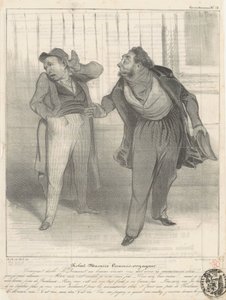 Robert Macaire seyahat memuru by Honoré Daumier