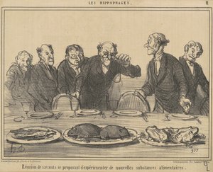 Akademisyenlerin buluşması... by Honoré Daumier