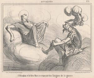 Aziz Mitofan ve tanrı mars... by Honoré Daumier