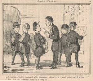İstersen sana iki yüz bilye alırım... by Honoré Daumier