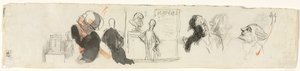 Çeşitli Figürlerin Eskizleri (versi) by Honoré Daumier