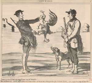 Burada, az önce muhteşem bir... by Honoré Daumier