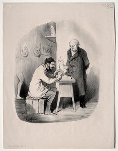 Sanatçılar, levha 2: Bir gün beni bu şekilde modellemelisin, 1848. by Honoré Daumier
