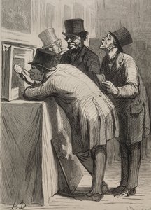 Müzayede Odası: Amatör. by Honoré Daumier
