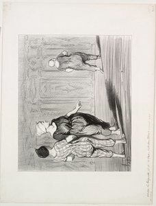 Yıkananlar, levha 15: Yine onun, güzel bir moda, Madame Coquardeau!, 1847. by Honoré Daumier
