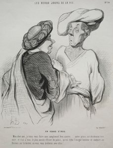 Hayatın Güzel Günleri, levha 30: Bir Hint Geleneği, 1844. by Honoré Daumier
