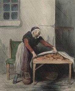 Yorum Bölümü, levha 8: Her yanık soğuk sudan korkar by Honoré Daumier