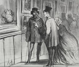 1859 Plaka Sergisi 8: Bir tablosu olan ressam reddetti..., 1859. by Honoré Daumier