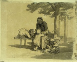 Büyükanne; Bir büyükanne, by Honoré Daumier
