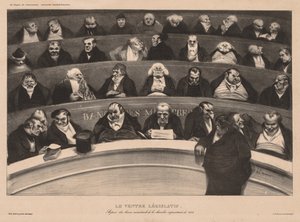 Aylık Dernek levhası 18: Yasama Göbeği, 1834. by Honoré Daumier