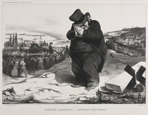 Aylık İlişkilendirme levhası 22: Başarısız Lafayette! Sana İyi Hizmet Eder, Eski Dostum!, 1834. by Honoré Daumier