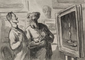 Ressamlar: Bir Realist Daima Kendisine Hayran Olacak Başka Bir Realist Bulur. by Honoré Daumier