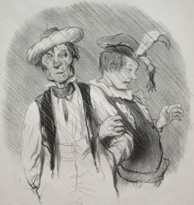 Hayatın güzel günleri, levha 18: Mardi Gras, 1844. by Honoré Daumier