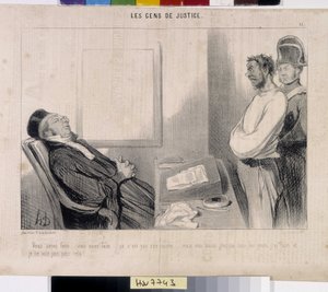 Adalet halkı. Honore Daumier (1808-1879) imzalı karikatür, 37,5x28. Le”” Charivari”” gazetesinden alıntı, Musee des Beaux Arts, Palais Longchamp, Marsilya. by Honoré Daumier