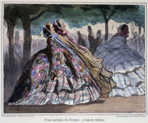 Onlar kadın değil, balon - Daumier by Honoré Daumier