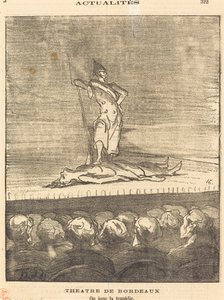 Bordeaux Tiyatrosu - trajediyi oynuyoruz by Honoré Daumier